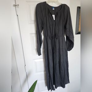 Old Navy Black Long Sleeve Dress